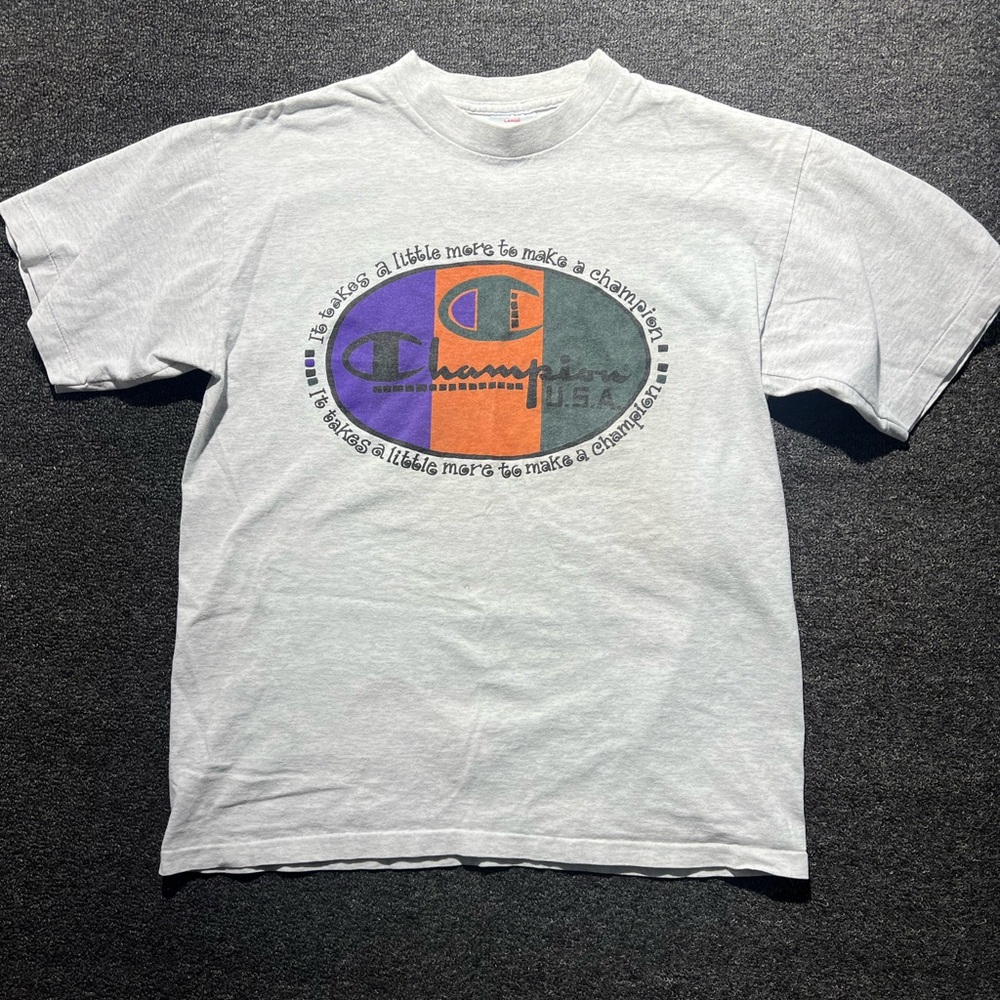Champion vintage 1990s Gray Graphic T-Shirt for Men